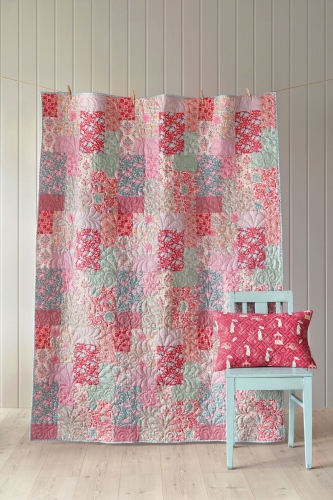Tilda Patchwork Stoff Baumwolle - Windy Walk Dusty Red